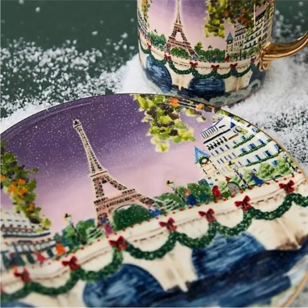 Anthropologie PARIS Holiday in the City Plate 2024
